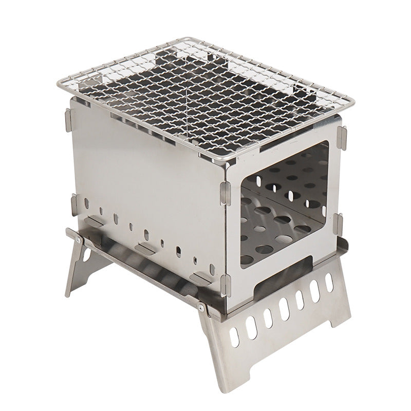 Outdoor Folding Card Stove Barbecue Rack - Blue Force Sports