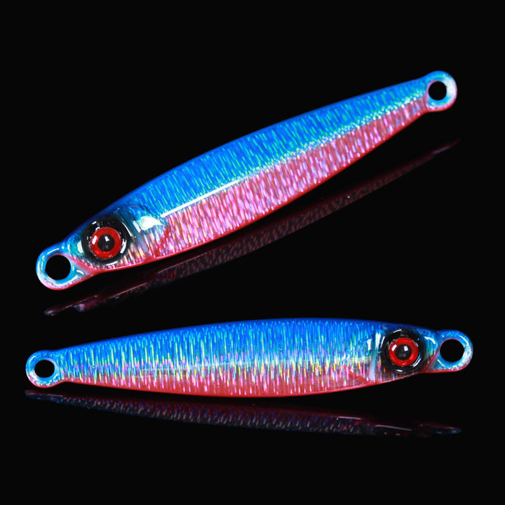 Tungsten Alloy Lead Fish Long-distance Tungsten Fish Tungsten Steel Plate Luminous - Blue Force Sports