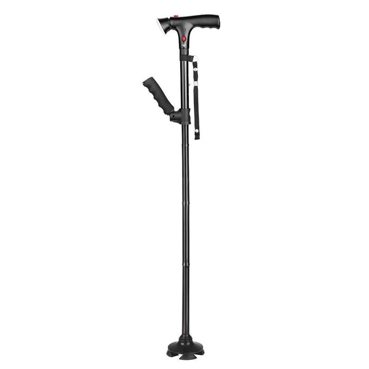 Foldable Crutch Foldable Adjustable Lightweight Aluminum Offset Walking Stick - Blue Force Sports