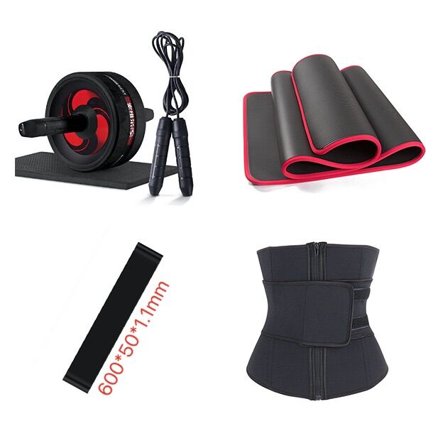 The abdominal muscle wheel can be equipped with tension belt push up support - Blue Force Sports
