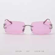 Rimless cut edge sunglasses - Blue Force Sports