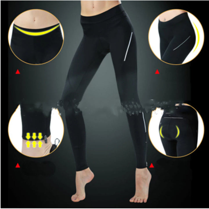 Pure Black Breathable Reflective Cycling Pants - Blue Force Sports