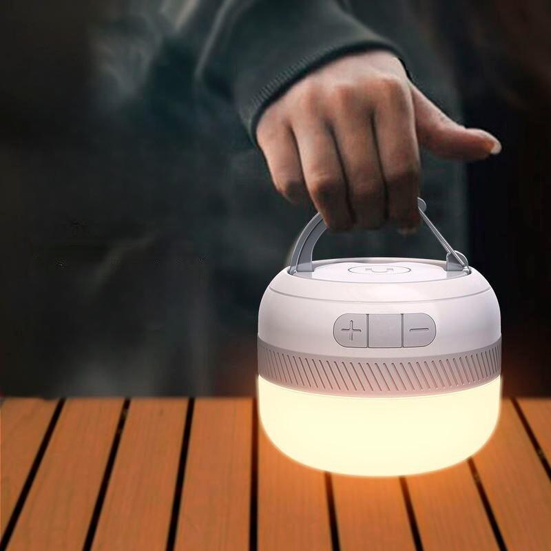 Wiederaufladbare mehrfarbige LED-Campinglaterne mit Powerbank und Notlicht