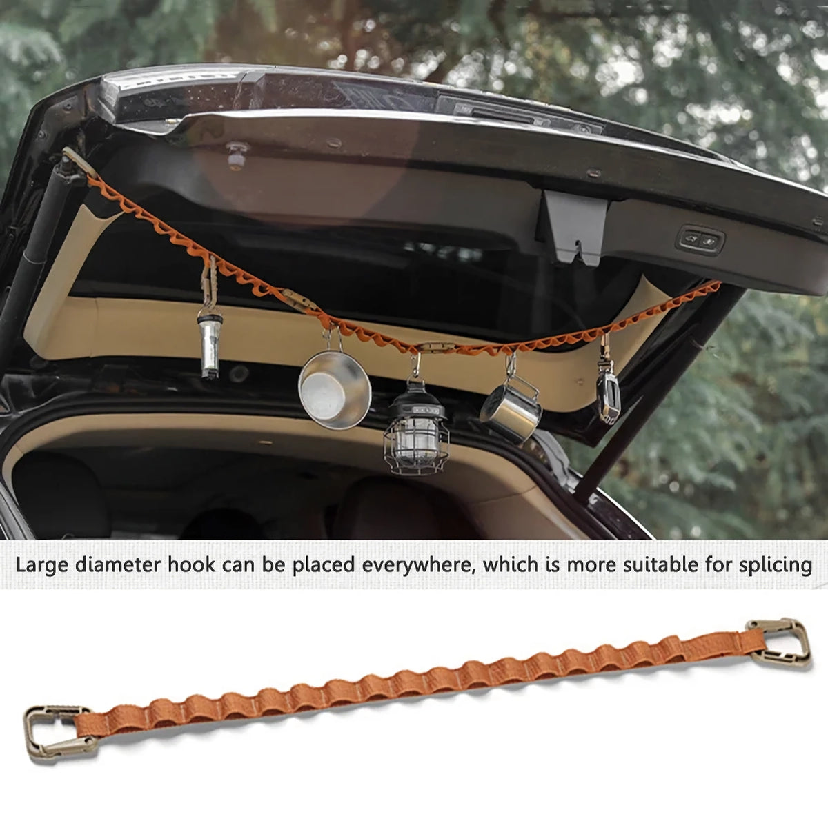 Verstellbarer Campinggurt mit Multi-Ring-Design