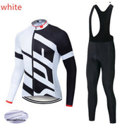 Cycling jersey plus velvet warm long sleeves - Blue Force Sports
