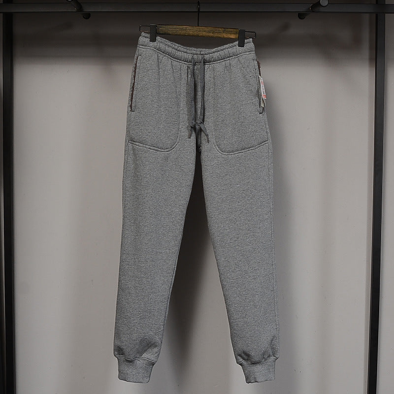 Foreign trade on a single new winter sweat pants men lamb plus velvet sport pants trousers thick - Blue Force Sports