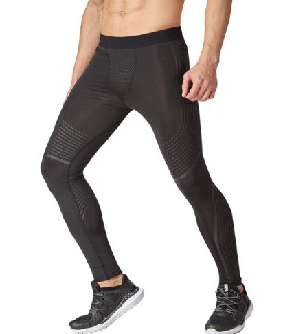 Compression Cool Dry Sports Tights Pants Baselayer Running Leggings - Blue Force Sports