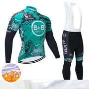 Men's Long-sleeved Cycling Wear With Pedals - Blue Force Sports