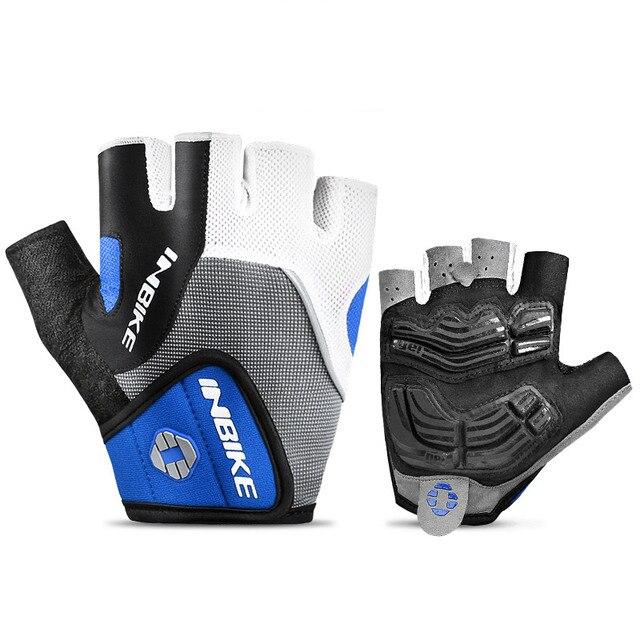 Stoßfeste Fahrradhandschuhe mit Gelpolster und Halbfinger