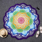 Round Printed Bath Towel Beach Towel Yoga Mat - Blue Force Sports