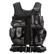 Tactical Vest Military Combat Army Armor Vests Molle Airsoft Plate Carrier Swat Vest Outdoor Hunting Fishing CS Training Vest - Blue Force Sports