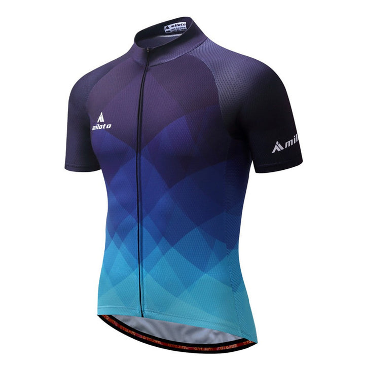 Cycling Wear Mountain Road Bike Wear Short Jacket Breathable And Quick-Drying Summer Short Sleeves - Blue Force Sports