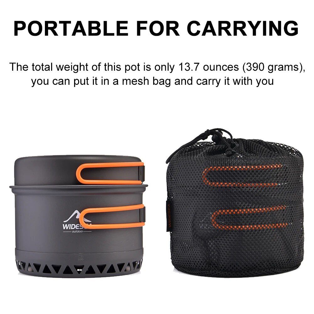 Outdoor-Camping-Kochgeschirr-Set 2,3 l, leichte Aluminiumtöpfe zum Wandern und Reisen