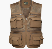 Multi-pocket Men's Professional Photography Vest - Blue Force Sports