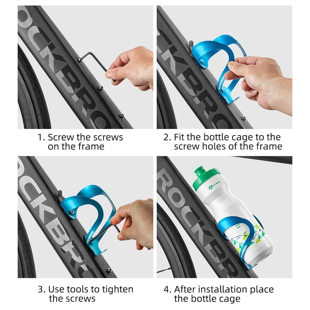 Portabotellas de aluminio ultraligero y ajustable para bicicleta
