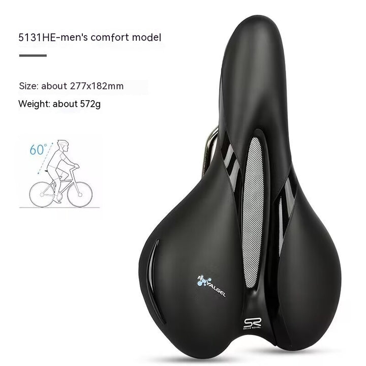 Mountain Highway Bike Saddle Silicone Shockproof Breathable Bicycle Seat - Blue Force Sports