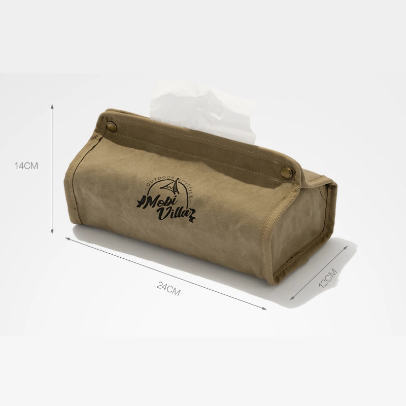 Tragbare Taschentuchbox aus Segeltuch