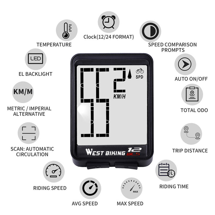 Bicycle wireless computer - Blue Force Sports