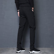 Autumn And Winter No Magnet Iron Iron Velvet Thick Sports And Leisure Trousers - Blue Force Sports