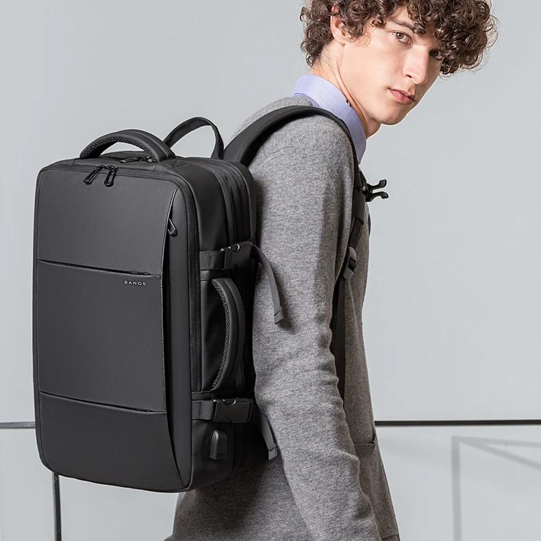 Erweiterbarer USB-Reiserucksack für Männer