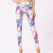 New graffiti printed Yoga Pants sports Capris - Blue Force Sports