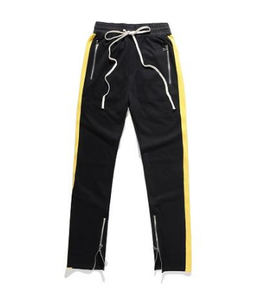 FOG European and American high street school uniform pants TRACK PANTS side striped inside zipper Bibb GD men's pants - Blue Force Sports