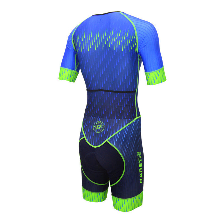 Slim racing bike short-sleeved jumpsuit - Blue Force Sports