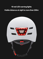 Skateboard Cycling Electric Vehicle Lighting Warning Smart Light Safety Sports Helmet - Blue Force Sports