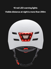 Skateboard Cycling Electric Vehicle Lighting Warning Smart Light Safety Sports Helmet - Blue Force Sports