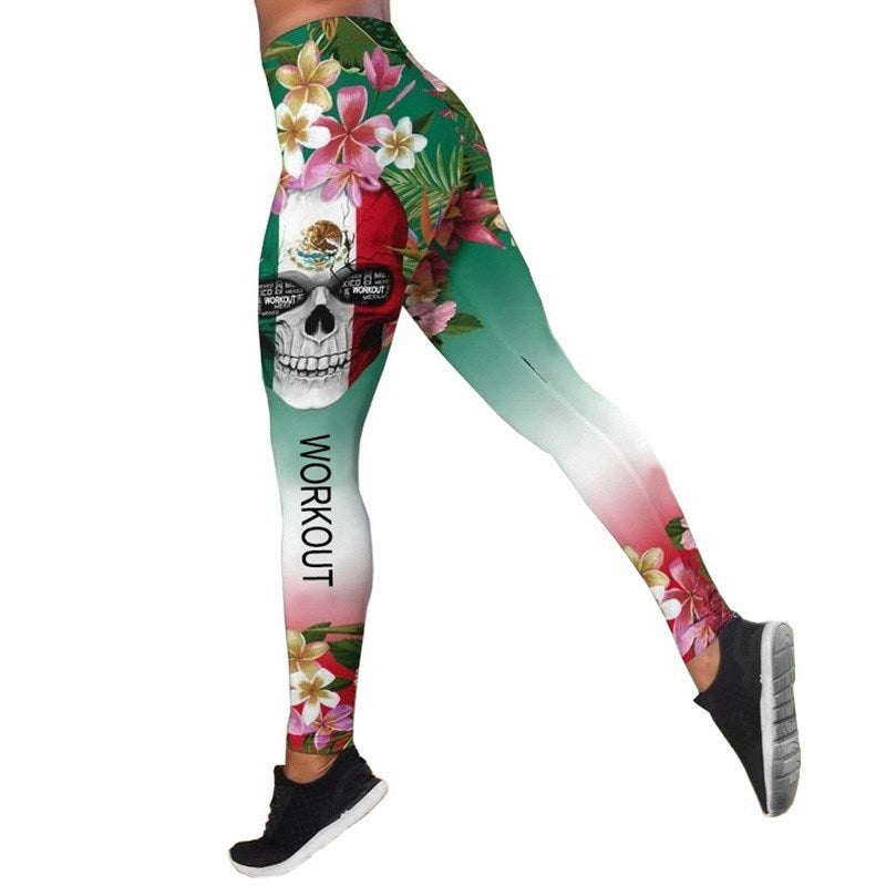 Ms high waist and the geometry dot printing pants - Blue Force Sports