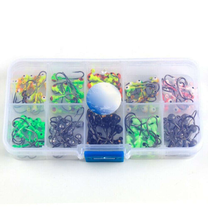 Luya Hook Luminous Color Lead Head Hook Soft Bait Set - Blue Force Sports