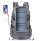 Solar Backpack Foldable Hiking Daypack With 5V Power Supply - Blue Force Sports