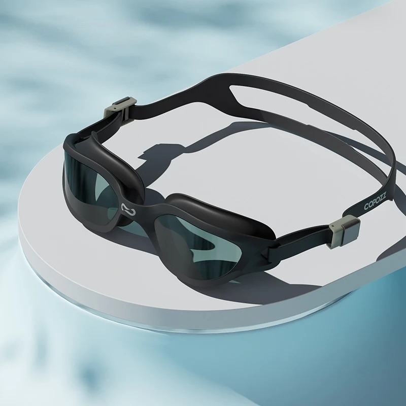 Professionelle verspiegelte Schwimmbrille mit Antibeschlag-Effekt, UV-Schutz und verstellbarem Silikonband