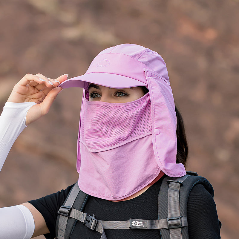 Sombrero para el sol definitivo para exteriores con protección extraíble para el rostro y el cuello