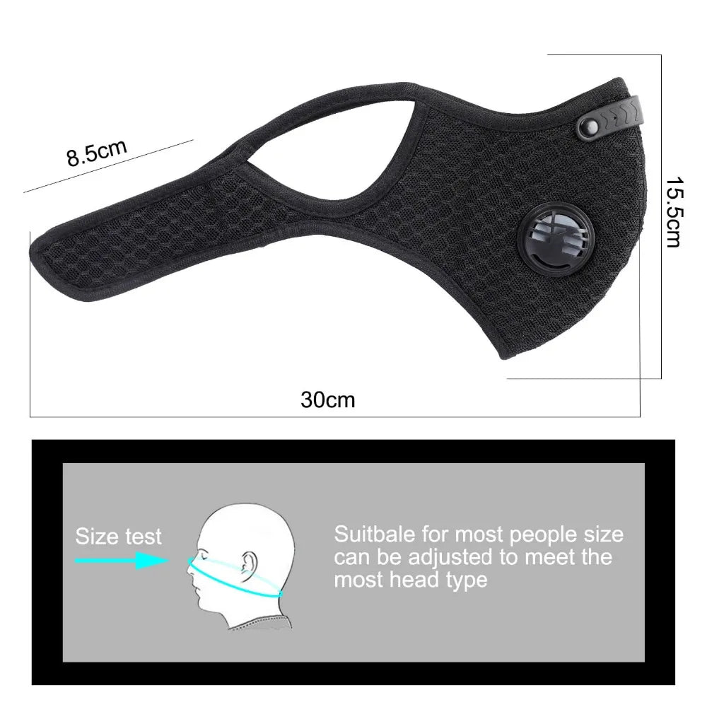 Reusable Cycling Face Cover with Filter Options