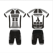 Long And Short-sleeved Thin Cycling Jersey With Balanced Wheels - Blue Force Sports