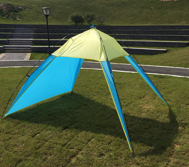 Camping Tent Sunshade Waterproof Tent Outdoor Canopy Beach Shelter Sunscreen Tent For Camping Hiking Fishing Bearing 5-8 People - Blue Force Sports