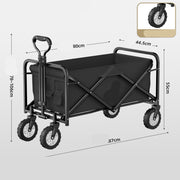 Camping Cart Foldable Outdoor Hand Push Picnic Pull Rod - Blue Force Sports