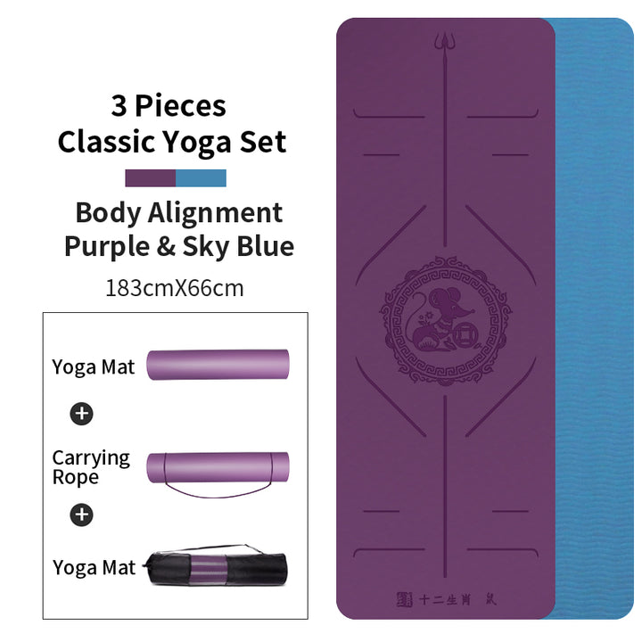 Zodiac Tpe Yoga Mat Widened Female Fitness Mat - Blue Force Sports