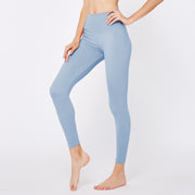 Women's Double Sided Nylon Nude Yoga Pants - Blue Force Sports
