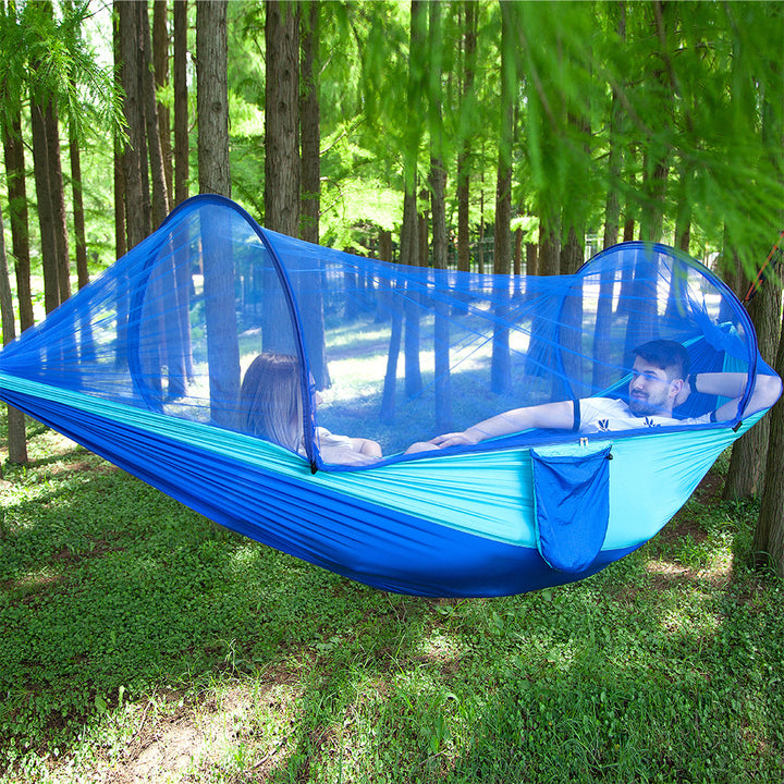 Fully Automatic Quick Opening Hammock With Mosquito Net - Blue Force Sports