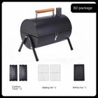 Tragbarer Holzkohlegrill mit zwei Kochflächen – Rauchfreier, leicht zu transportierender Grill für Outdoor-Abenteuer