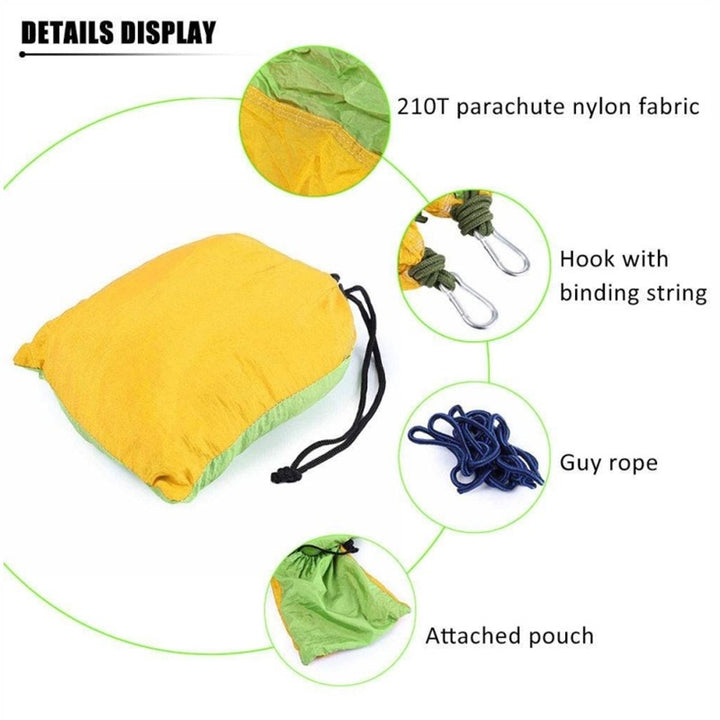 Backpacking Hammock - Portable Nylon Parachute Outdoor Double Hammock - Blue Force Sports