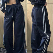 Vintage Striped Hip-hop Casual Pants - Blue Force Sports