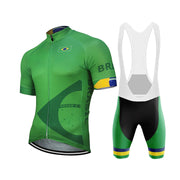 Summer Brazil Team Cycling Jersey Men's Tracksuit - Blue Force Sports