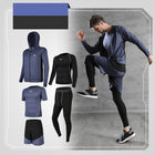 Running quick-drying basketball sports suit five-piece training suit - Blue Force Sports