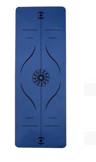 Yoga Mat Posture Line Non-slip Custom Fitness Mat For Beginners Plank Support - Blue Force Sports