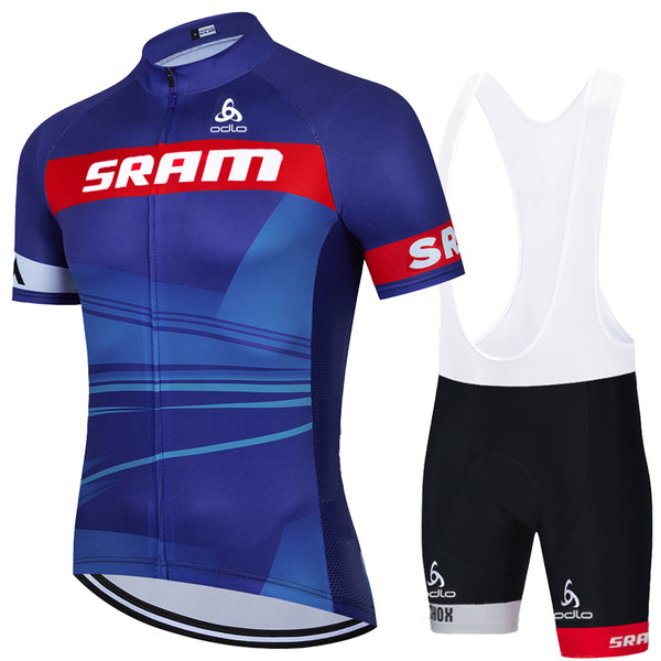 Men's Mesh Thin Sports Short Sleeve Cycling Suit - Blue Force Sports
