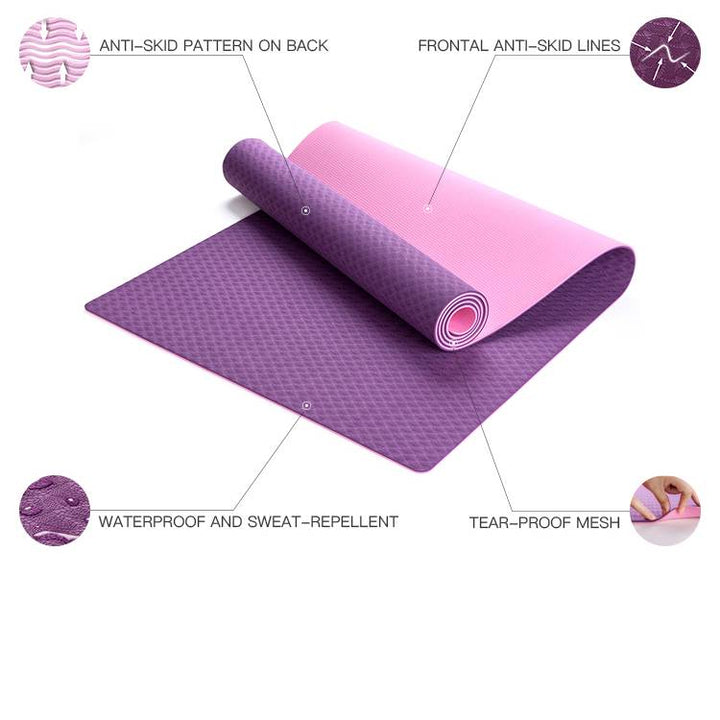 Tasteless and antiskid fitness dance yoga mat - Blue Force Sports