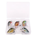 5 stücke Mini Bass Angeln Köder Set 3cm Topwater Crankbait Wobbler für Hecht